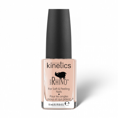 Kinetics Rhino caurspīdīgi rozā nagu stiprinātājs mīkstiem nagiem kas šķeļas 15ml