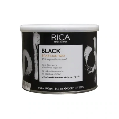 Rica Black Brazilian Wax vasks ar melno ogli bikini un citu jūtīgu zonu vaksācijai 400ml