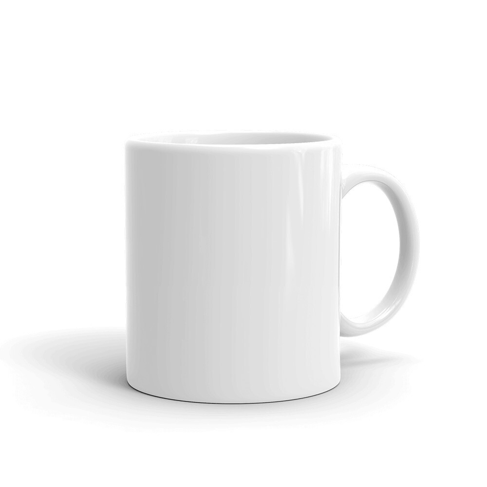 I Pause for Meditation White glossy mug