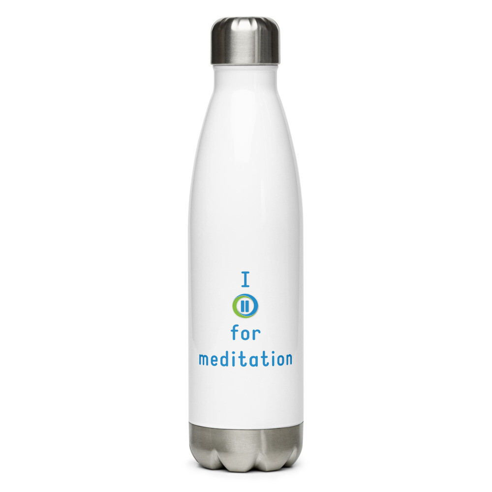 I Pause for Meditation Stainless Steel Water Bottle