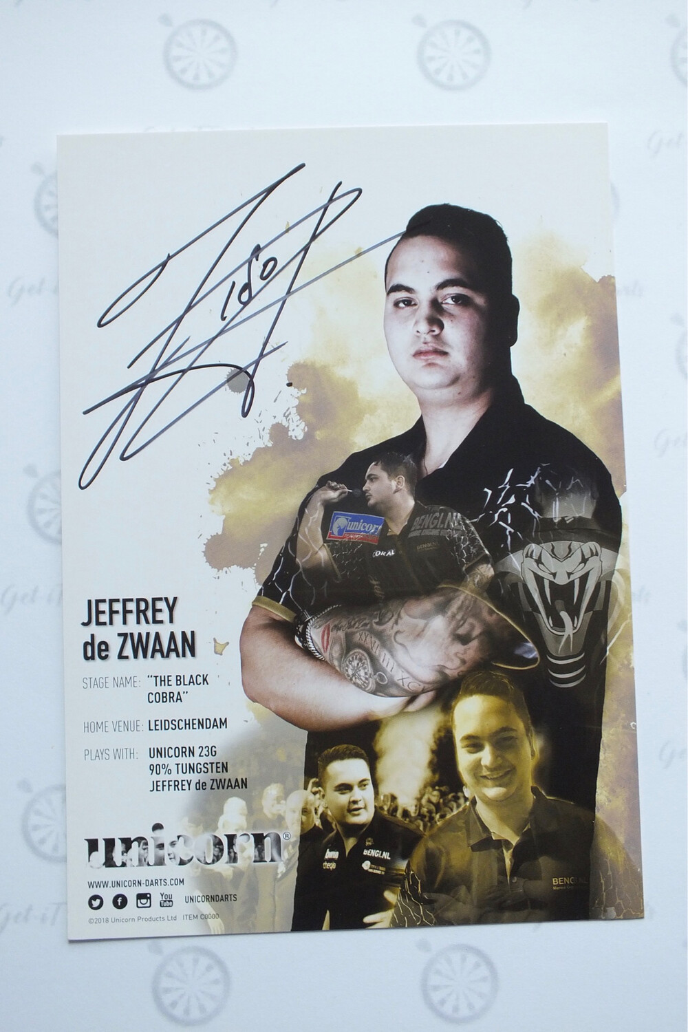 Signed Photocard Jeffrey de Zwaan