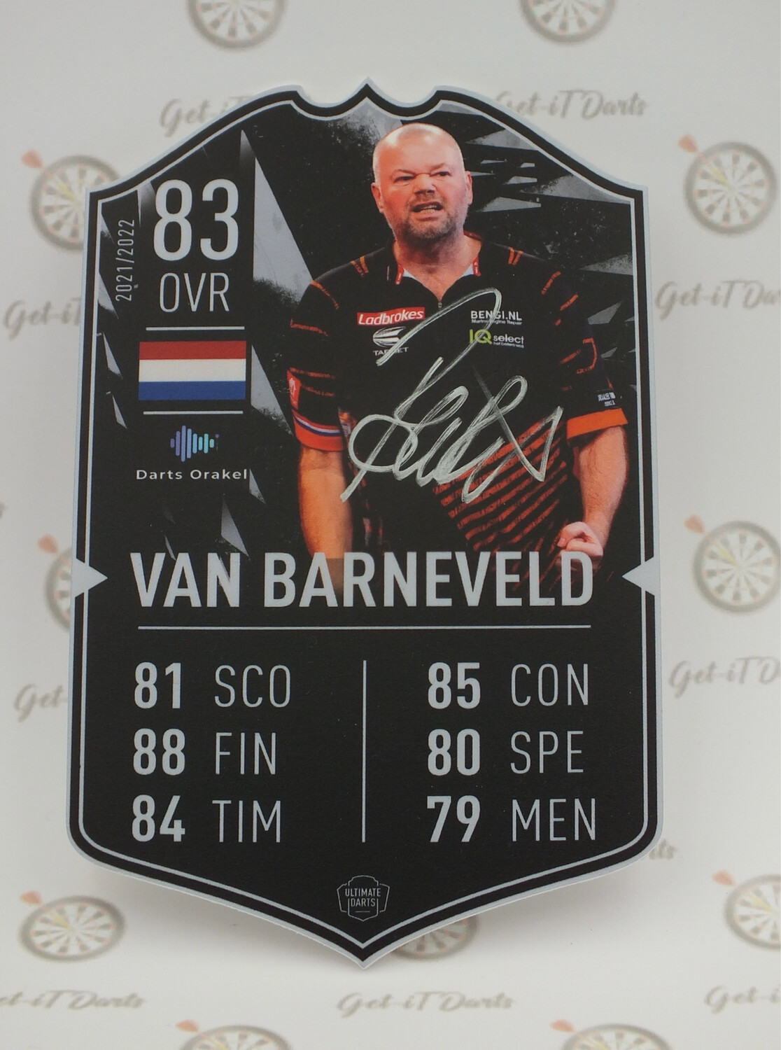 Ultimate Darts Card Black Raymond Van Barneveld