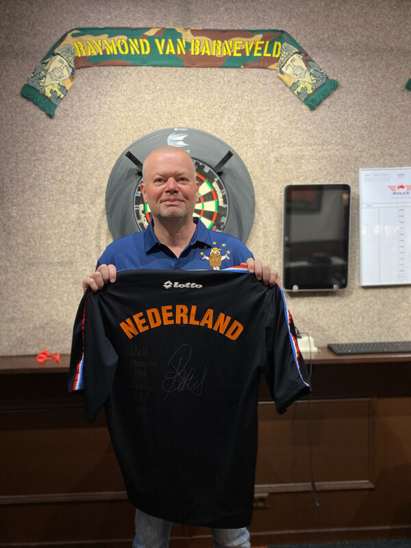 Shirt Nederland Signed By Raymond Van Barneveld World Champion 1999 Durban WDF Singles