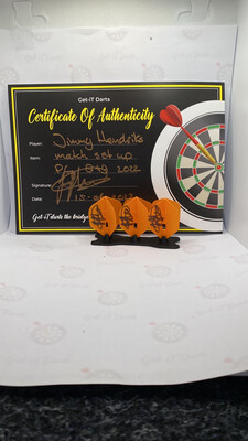Jimmy Hendriks Match Used Flights Pc 8&9