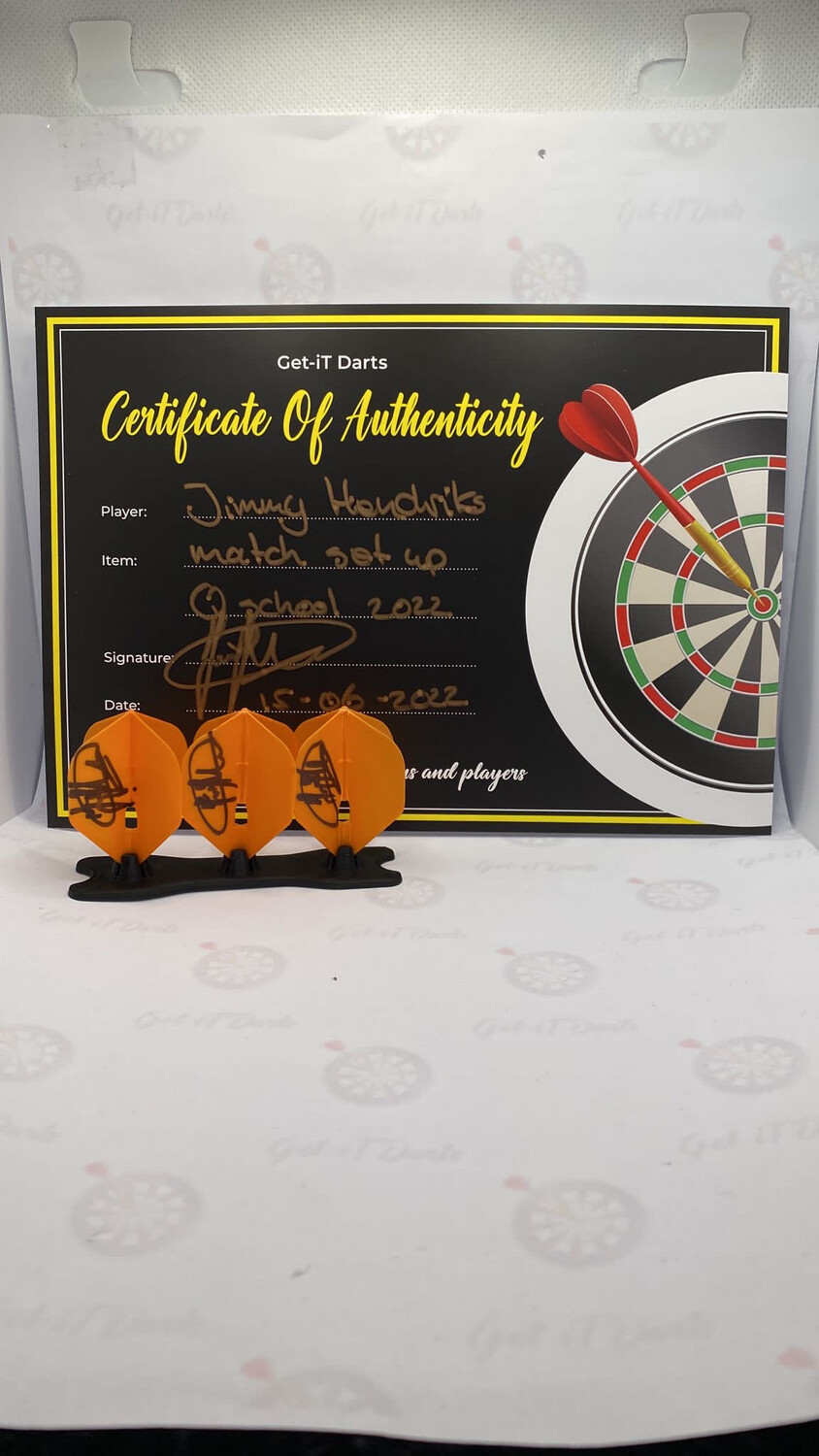 Jimmy Hendriks Match Used Flights Q-scool 2022