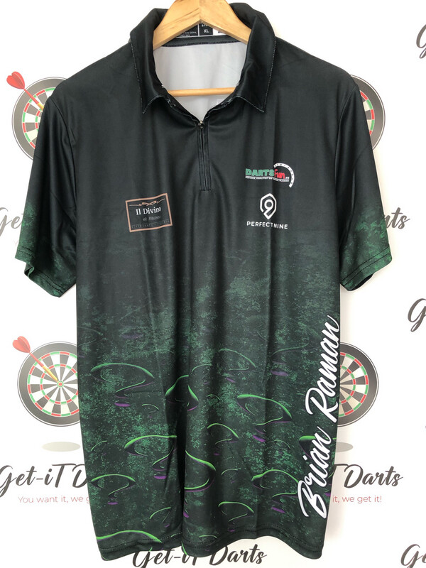 Brian Raman Shirt Green Not Signed