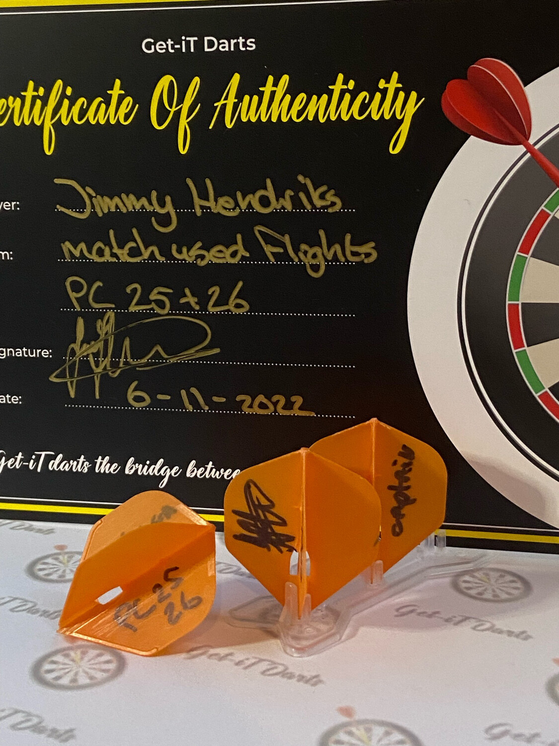 Jimmy Hendriks Match Used Flights
