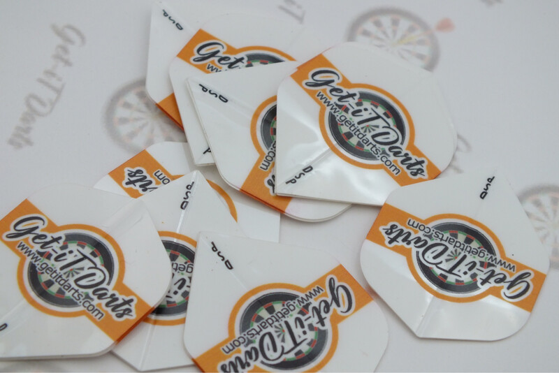 Get-iTdarts Flights White Logo