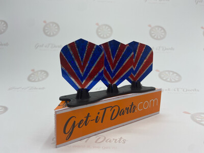 Red/blue metallic flights