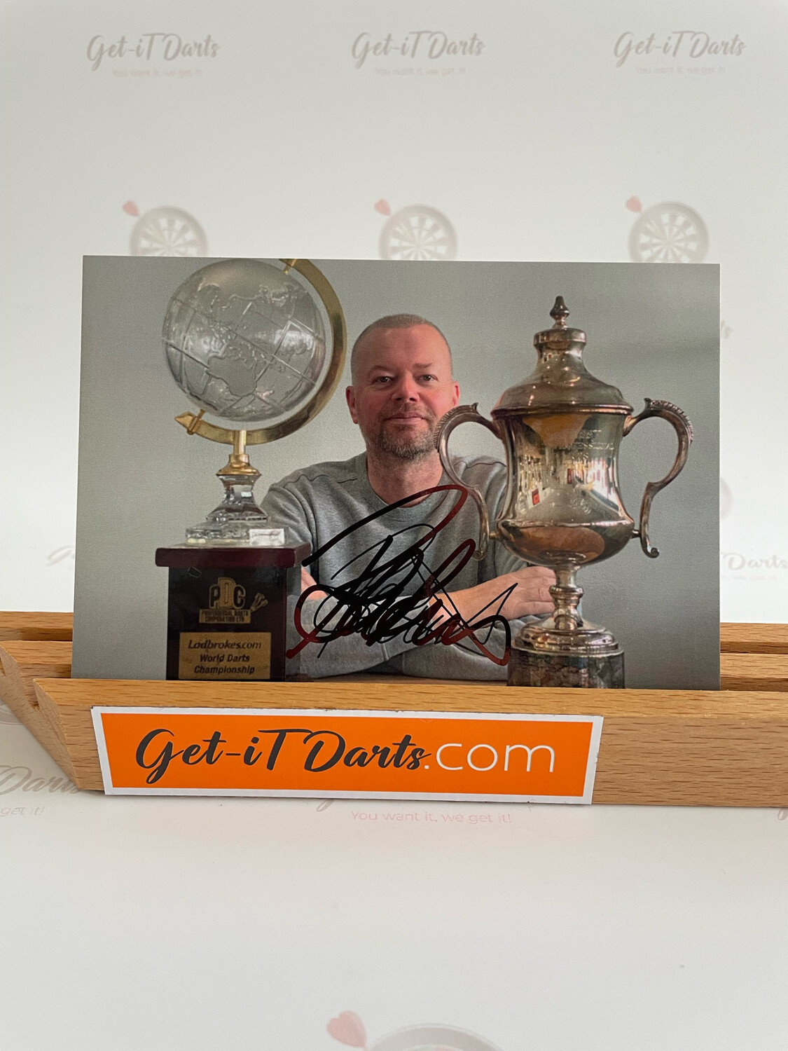 Raymond van Barneveld photocard signed