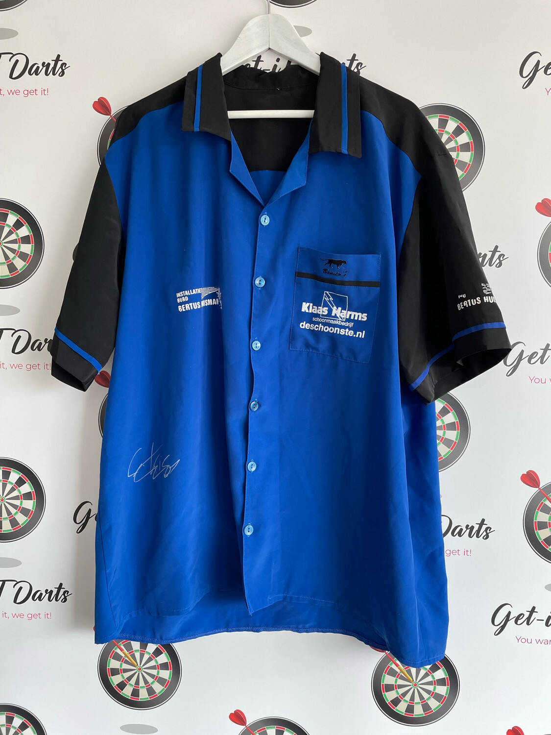 Match used shirt by Christian Kist blue