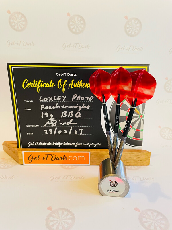 Loxley Prototype darts, 'featherweight' BBQ' 19 gram