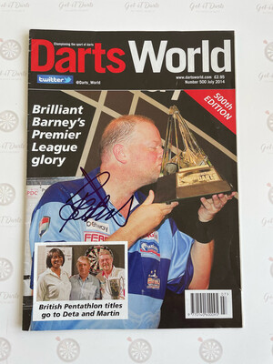 Darts Magazine Darts World 500th Edition, signed by Raymond van Barneveld