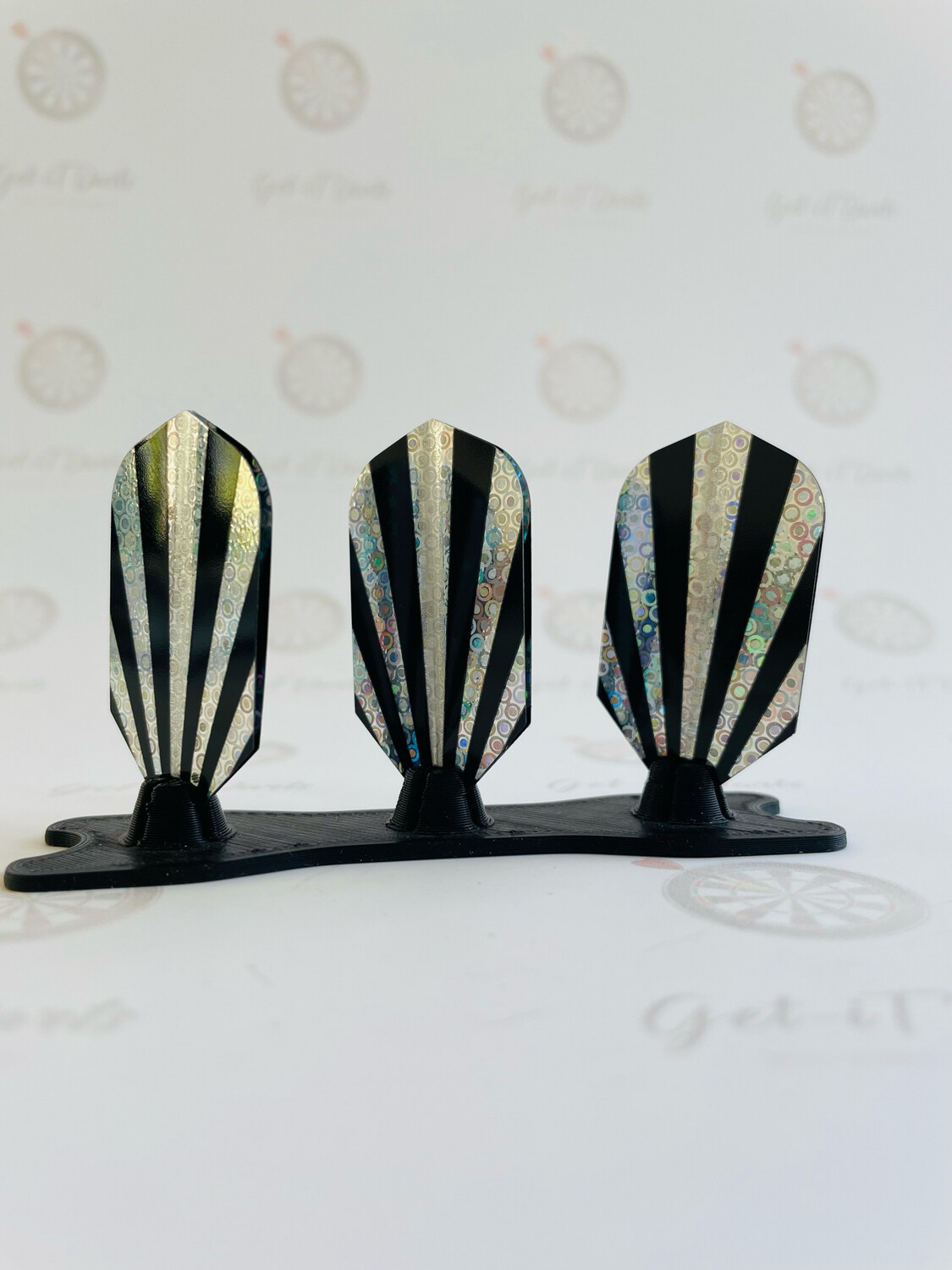 Metallic silver flights slim set of 3pcs
