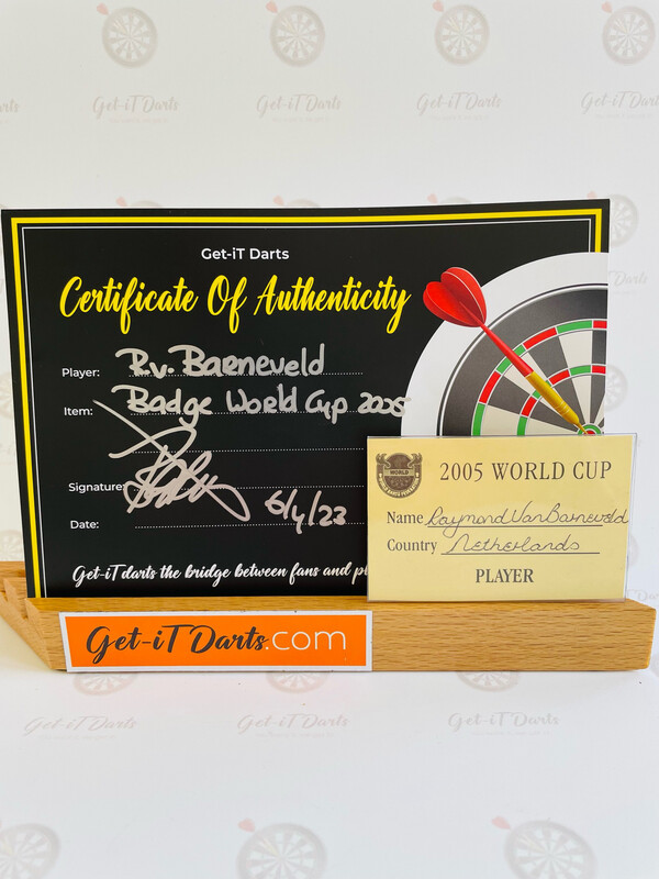 Playercard Raymond van Barneveld Signed, World Cup 2005