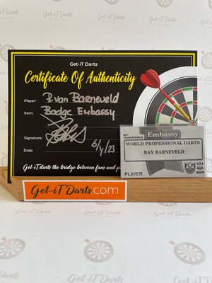 Playercard Raymond van Barneveld Signed, Embassy