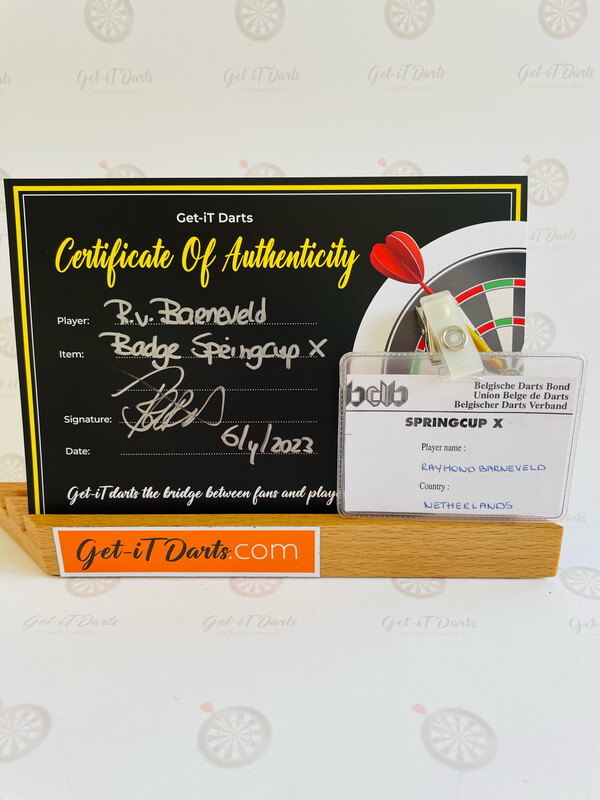 Playercard Raymond van Barneveld Signed, Springcup 10