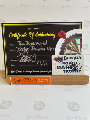 Playercard Raymond van Barneveld Signed, Bavaria World Darts Trophy