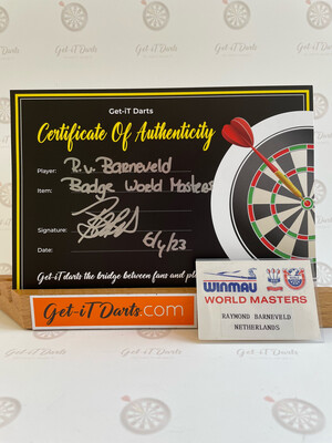 Playercard Raymond van Barneveld Signed, Winmau World Masters