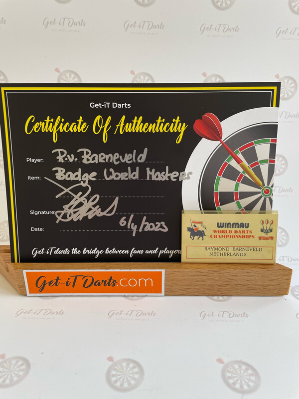 Playercard Raymond van Barneveld Signed, BDO World Masters