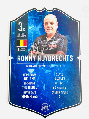 Ultimate Darts Card Ronny Huybrechts Signed std