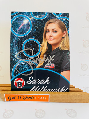 Sarah Milkowski signed photocard