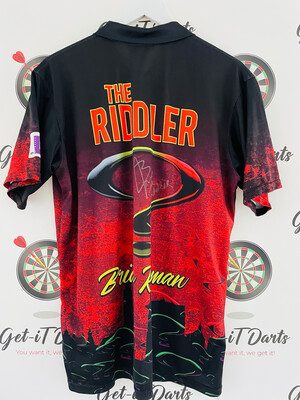 Brian Raman match used shirt Red