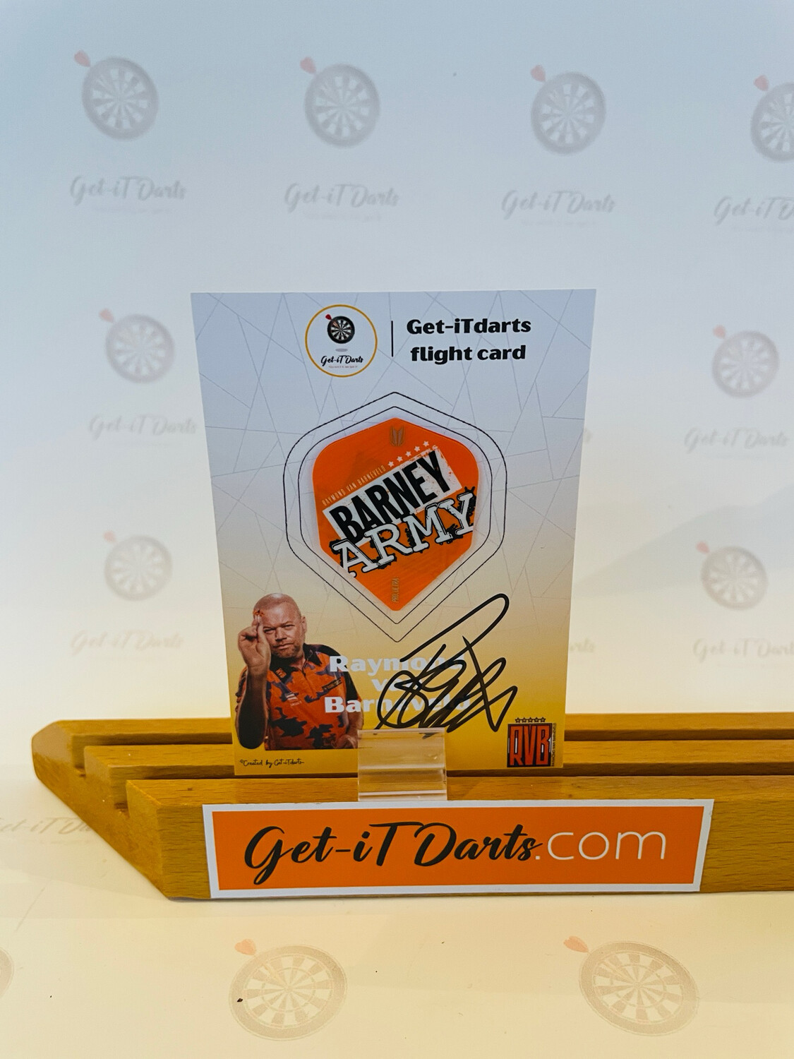 Flight Card Raymond van Barneveld Orange Target NO6