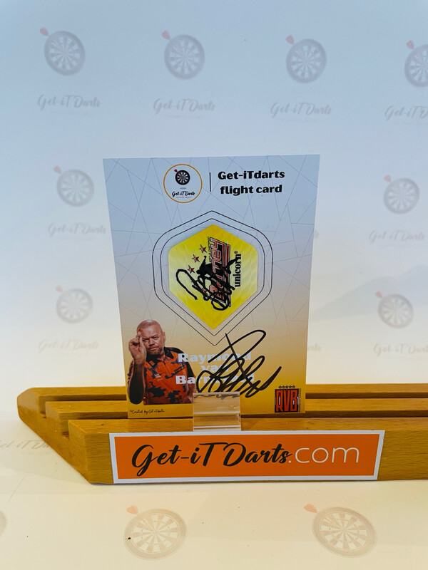 Flight Card Raymond van Barneveld Unicorn Dimplex Yellow