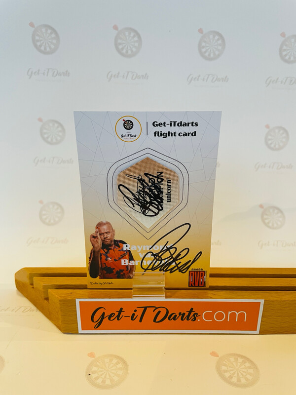 Flight Card Raymond van Barneveld Unicorn Red Autograph