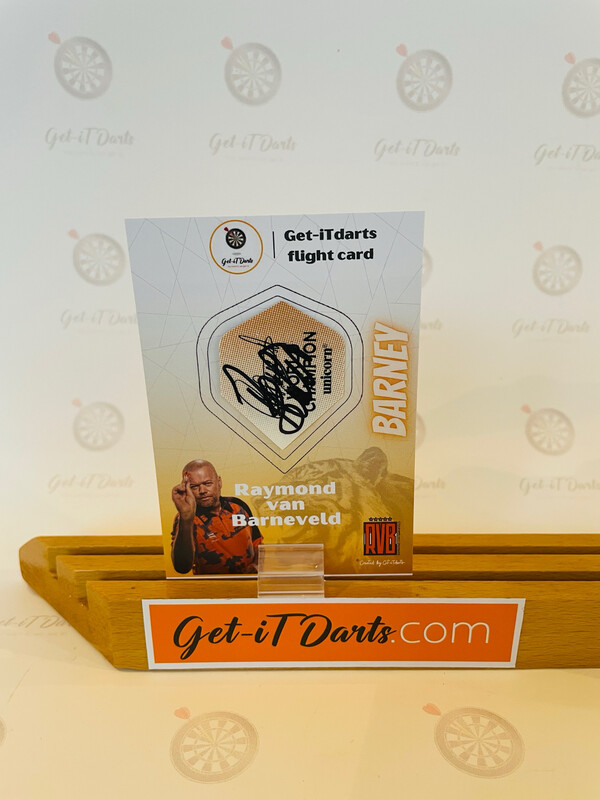 Flight Card Raymond van Barneveld Unicorn autograph 