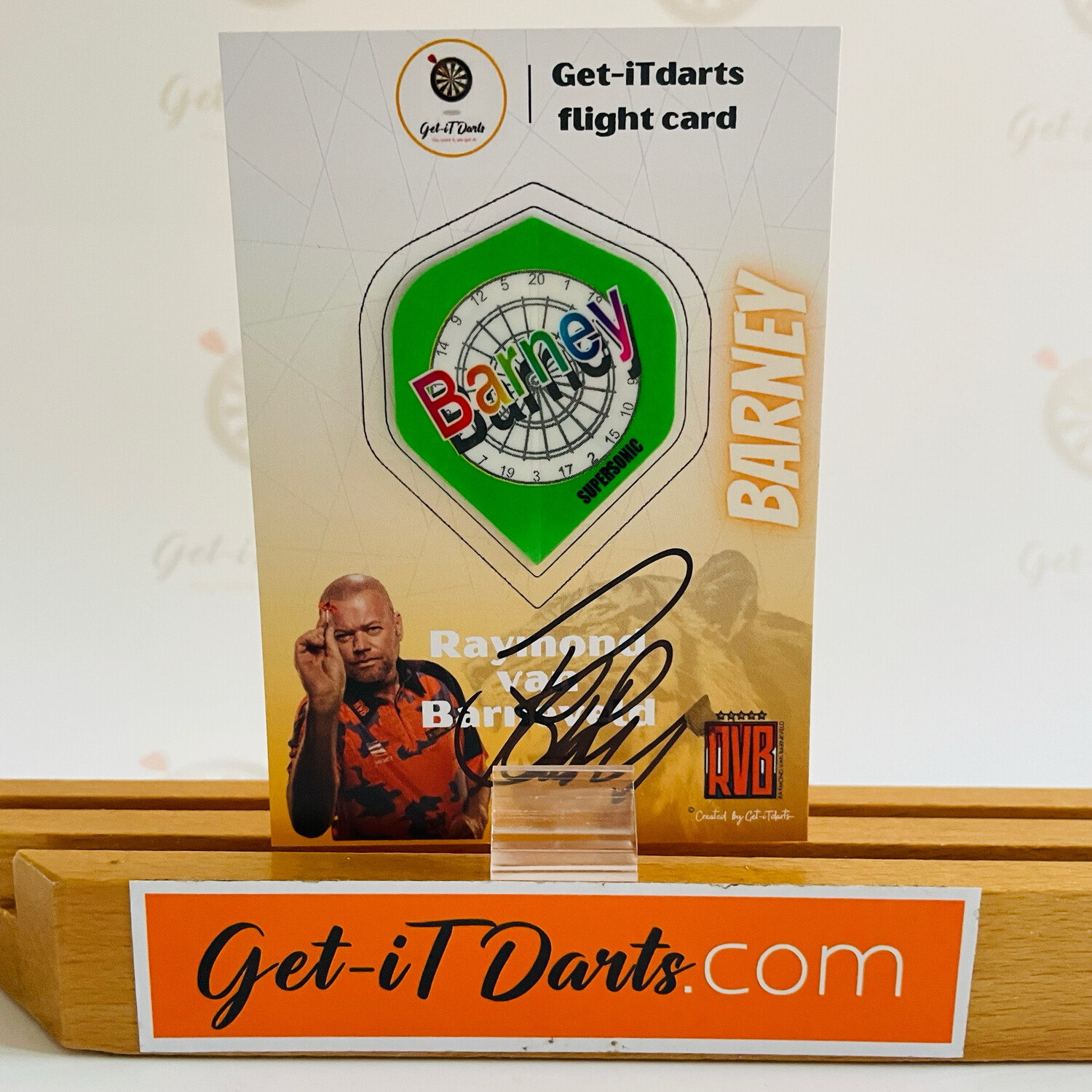 Flight Card Raymond van Barneveld green