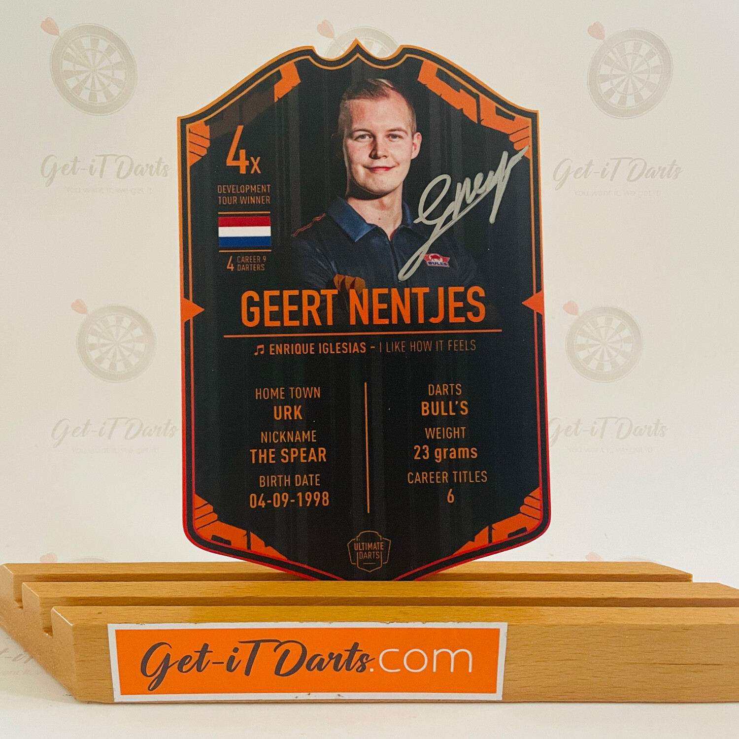 Ultimate Darts Card Geert Nentjes signed 