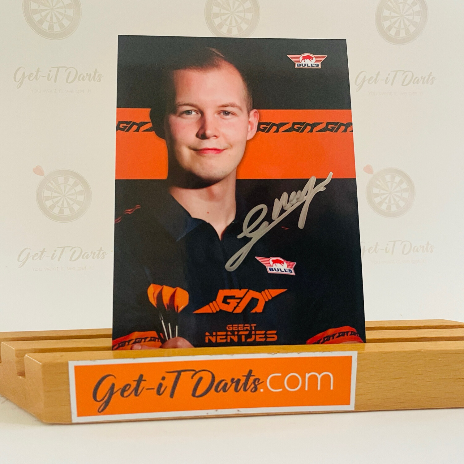 Signed photocard Geert Nentjes