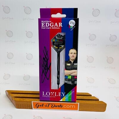 Matthew Edgar Test Card 90% Steeldarts 21 Gram SIGNED BOX