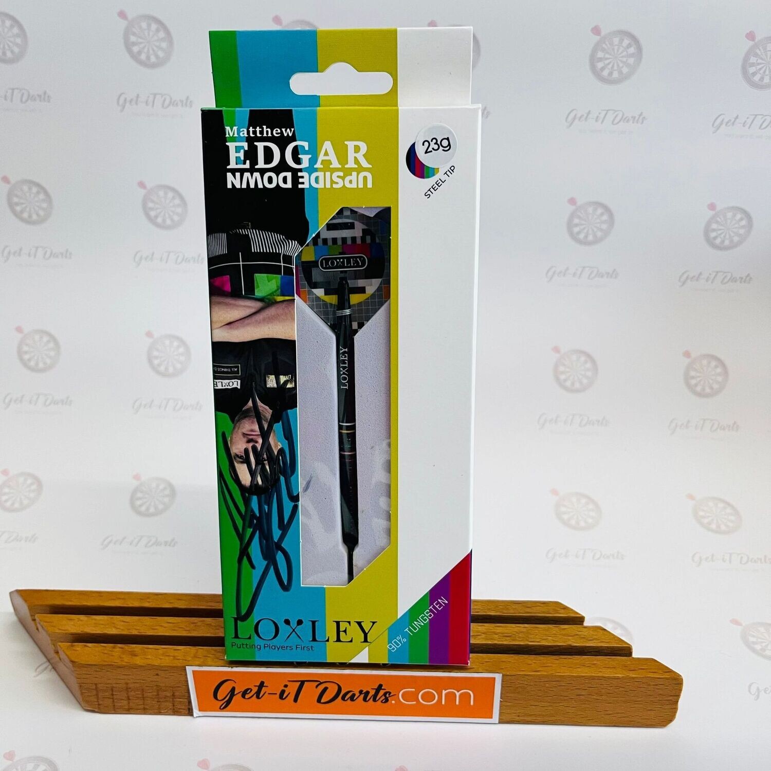 Matthew Edgar upside down Darts 23 Gram SIGNED BOX