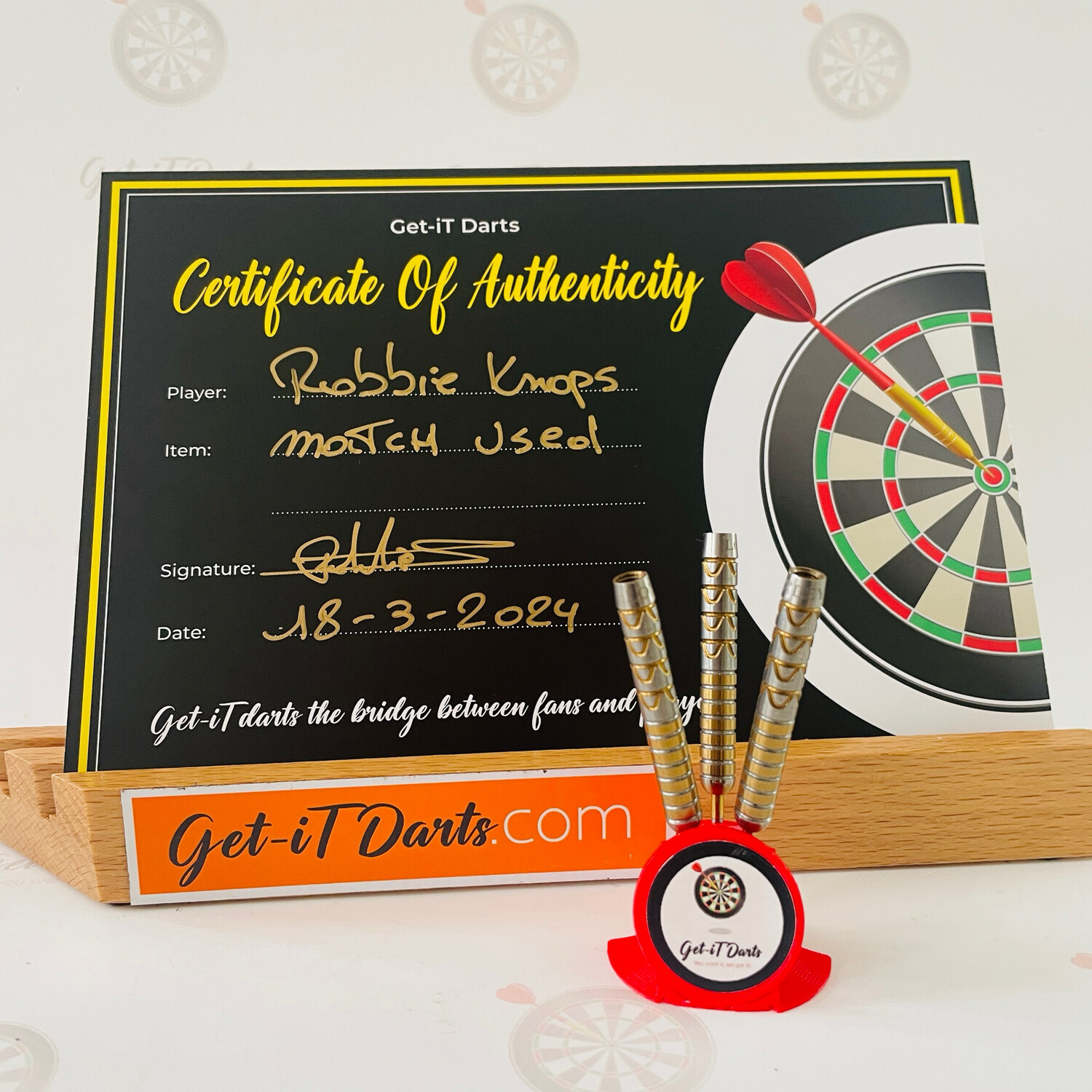 Robbie Knops Match Used Darts, Loxley 