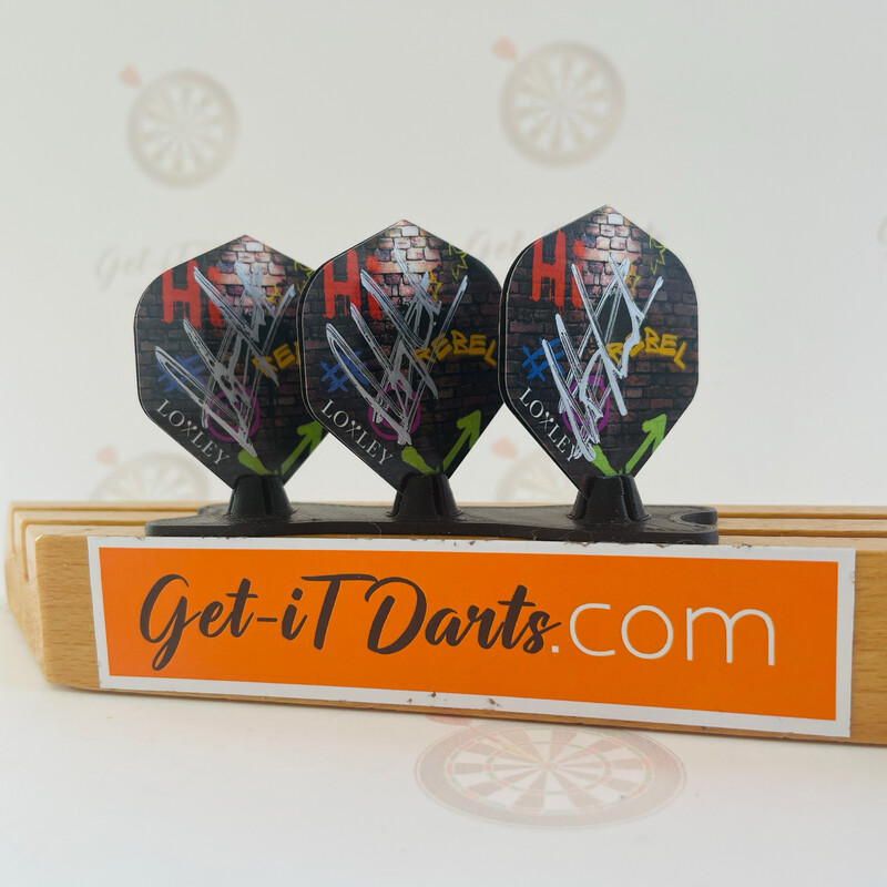 Ronny Huybrechts signed flights Loxley “the Rebel”