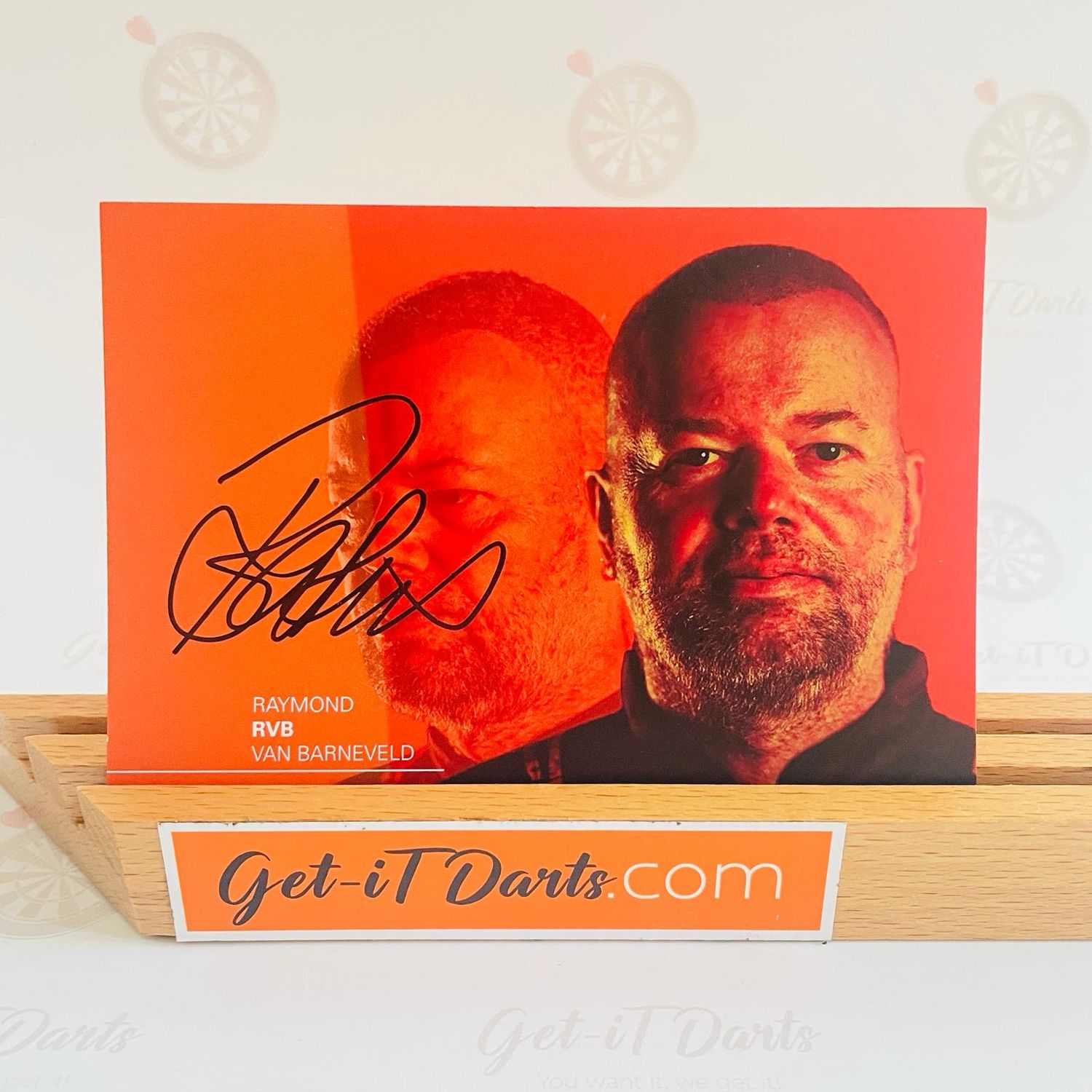 Target Players Card Raymond van Barneveld signed Black