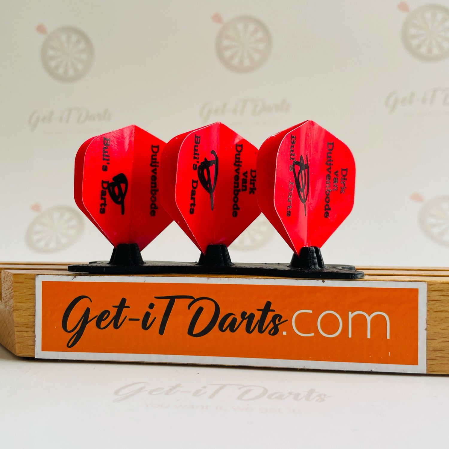 Dirk Van Duijvenbode Signed Flights Bulls Red, 1 set available 