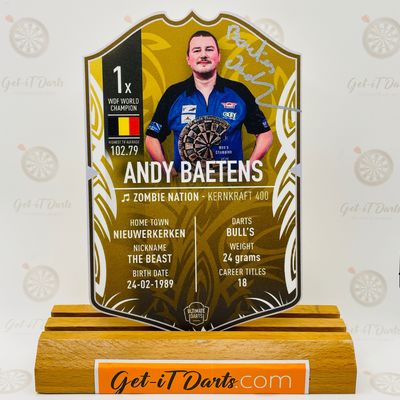 SIGNED Exclusive Andy Baetens Mini Ultimate Darts Card