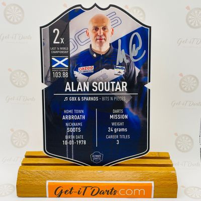 SIGNED Exclusive Alan Soutar Mini Ultimate Darts Card
