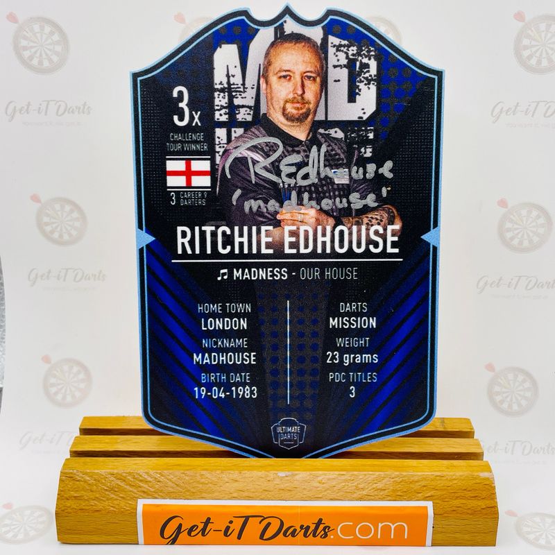 SIGNED Exclusive Ritchie Edhouse Mini Ultimate Darts Card