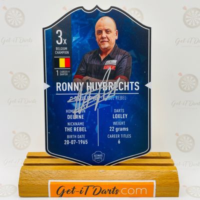 SIGNED Exclusive Ronny Huybrechts Mini Ultimate Darts Card