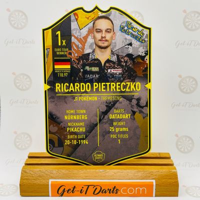 SIGNED Exclusive Ricardo Pietreczko Mini Ultimate Darts Card
