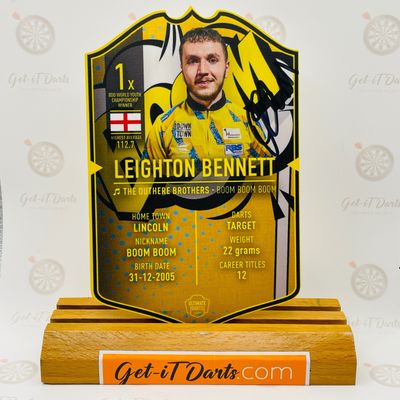 SIGNED Exclusive Leighton Bennett Mini Ultimate Darts Card