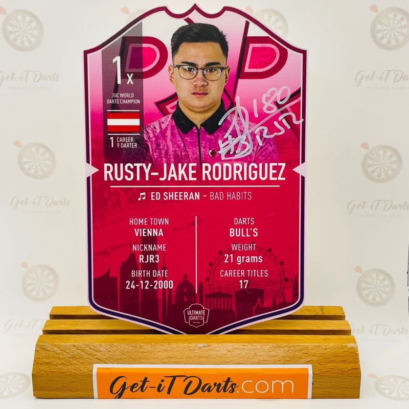 SIGNED Exclusive Rusty-Jake Rodriguez Mini Ultimate Darts Card