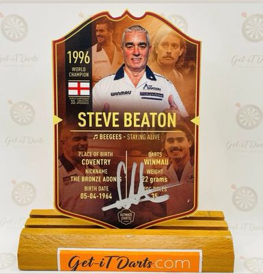 SIGNED Exclusive Steve Beaton Mini Ultimate Darts Card