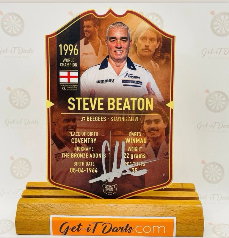 SIGNED Exclusive Steve Beaton Mini Ultimate Darts Card
