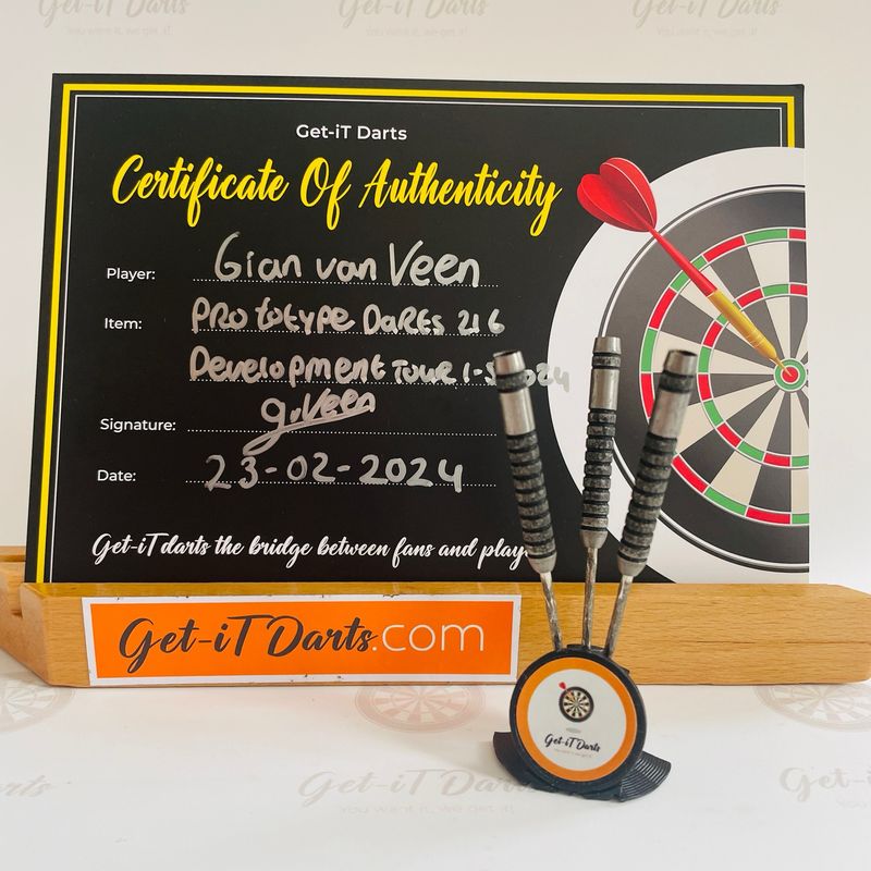 Gian van Veen Prototype darts Match Used Development tour